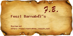 Feszl Barnabás névjegykártya